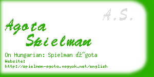 agota spielman business card